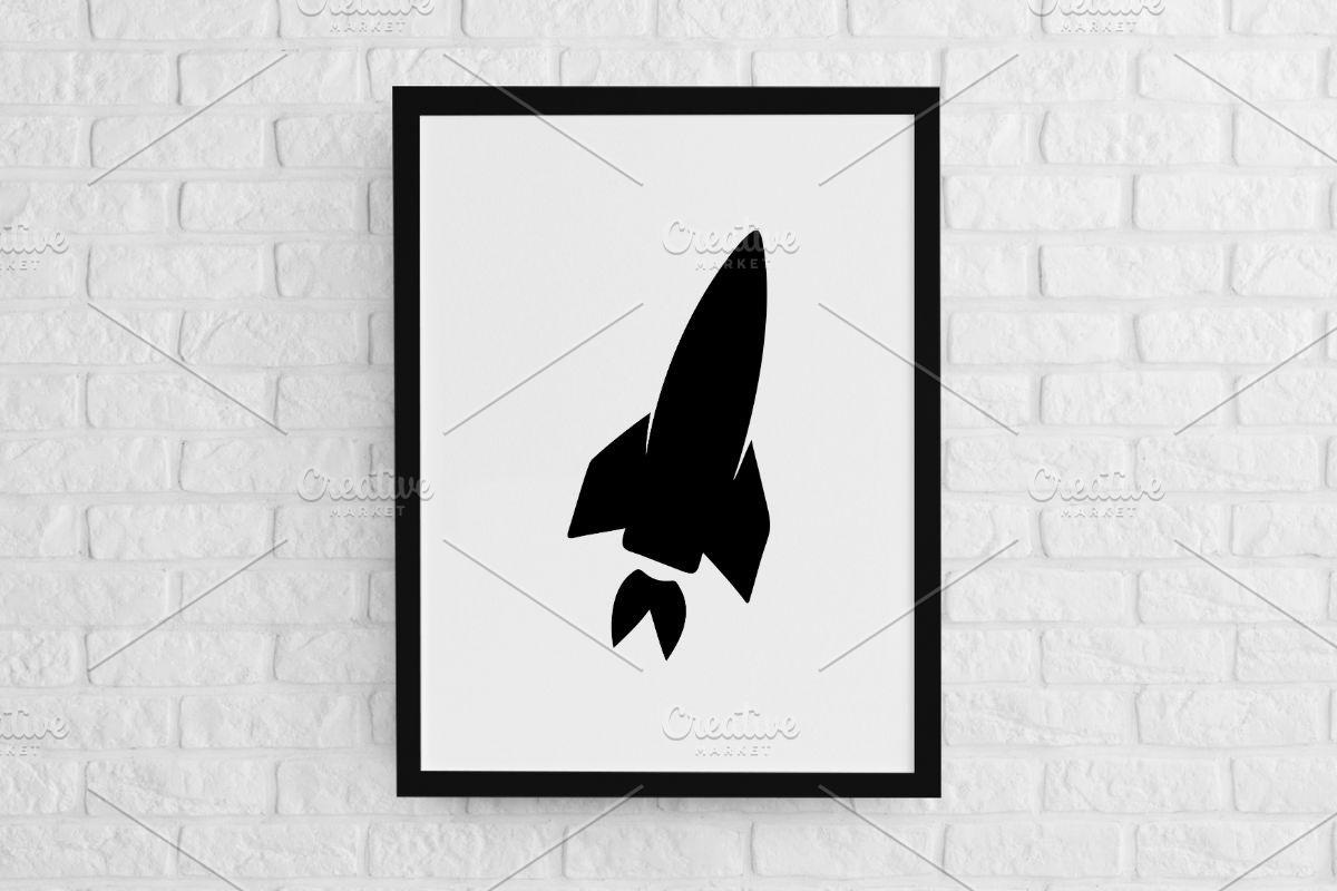 Rocket Silhouette SVG, a Technology Illustration by newminddesign (Photo 2 of 3)