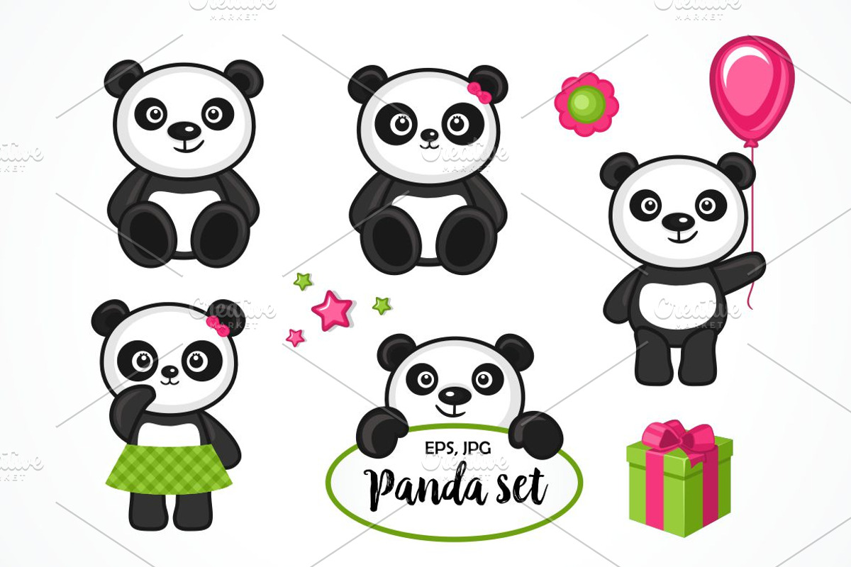 Panda cartoon character, an Animal Illustration by natadanko (Photo 1 of 2)