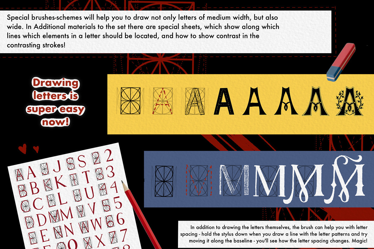 Lettering Assistant Grids & Schemes, a Brush Add-On by Letter Elfa Studio (Photo 5 of 9)