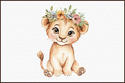 Watercolor Cute Boho Baby Safari Ani, an Illustration by Sublimation Artist (Thumbnail 3 of 6)