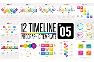 Timeline Infographic Template Set 05