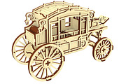 Carriage - Laser Cut File, an Object Graphic by VectorPainter (Thumbnail 8 of 10)