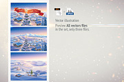 Festive Christmas landscape, a Decorative Illustration by Countryside life (Thumbnail 5 of 10)