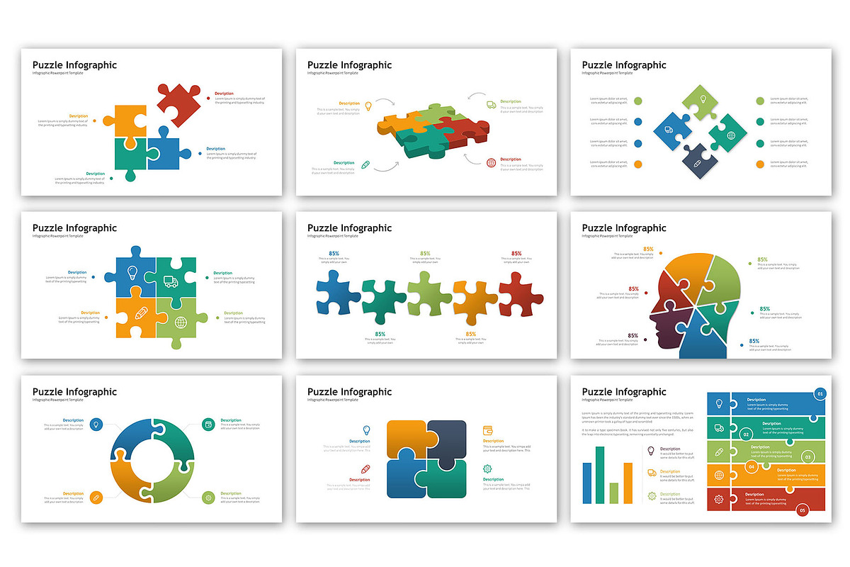 Puzzle Presentation - Infographic, a Presentation Template by Digitcase ...