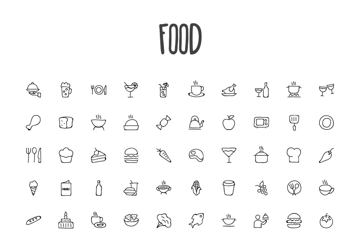 2440 Hand Drawn Doodle Icons Bundle, an Outline Icon by Creative Stall (Photo 3 of 5)