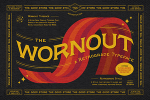 Wornout + Extras, a Sans Serif Font by The Good Store