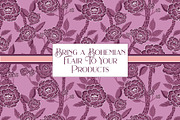 Bohemian Bloom Patterns PinkPurple, a Pattern Graphic by RachelStudio (Thumbnail 9 of 10)
