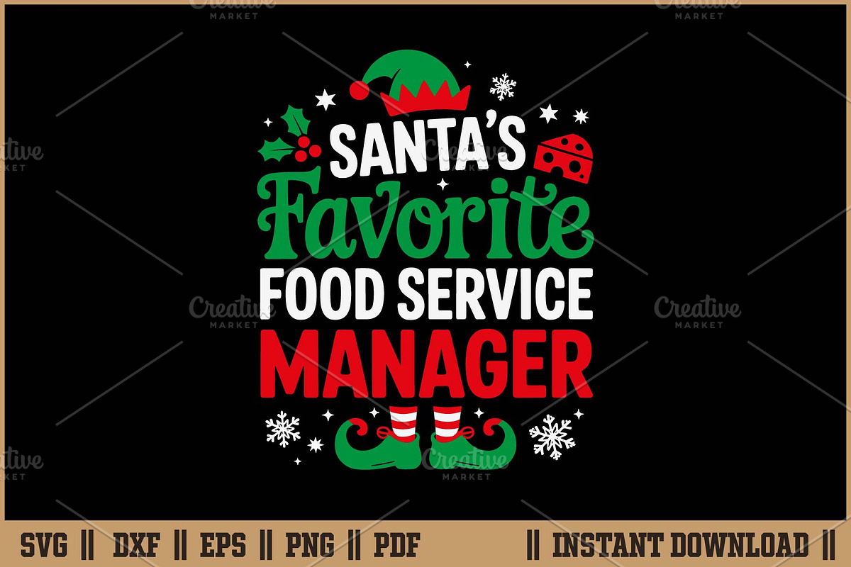 Santa's Favorite Food Service SVG, a Seasonal Illustration by Handy Arts Studio (Photo 1 of 3)