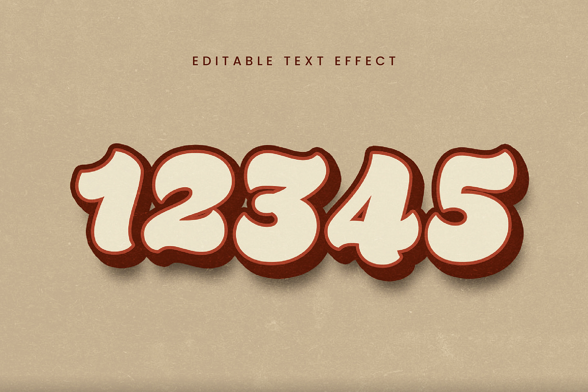 Groovy Bubble 3D Text Effect preview 2