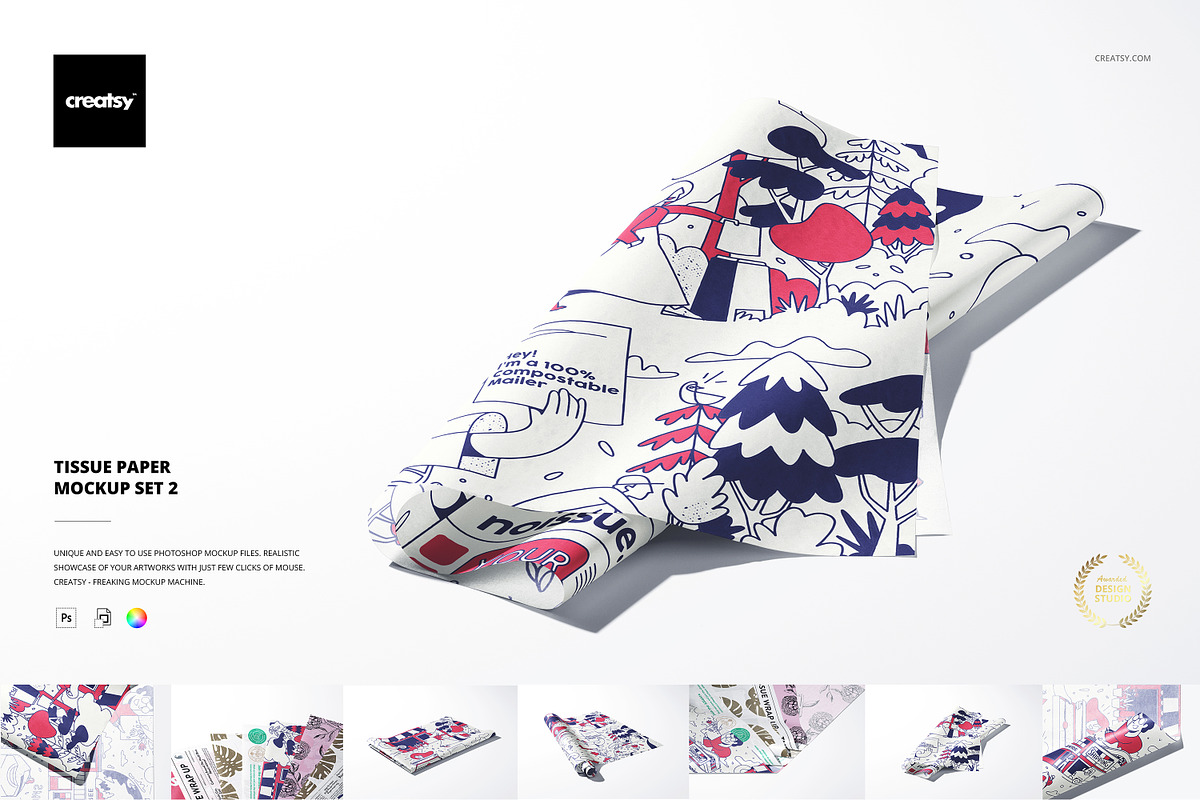 Tissue Paper Mockup Set 2, a Packaging Mockup by creatsy5 (Photo 1 of 10)