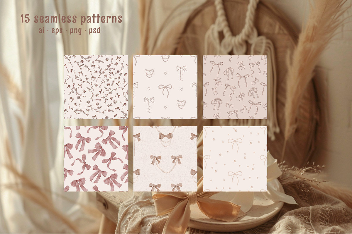 Charming hand drawn bows set, a Decorative Illustration by soboleva alya (Photo 7 of 10)