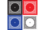 Set Of 4 Paisley Bandana's III, a Pattern Graphic by Bakhtiozin art graphic (Thumbnail 1 of 5)