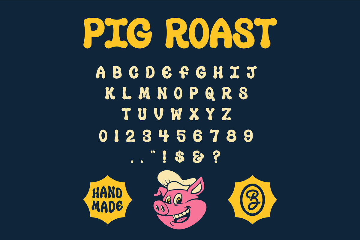 Pig Roast Display Font, a Font by Brethrendesignco (Photo 2 of 4)