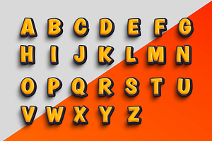 Comic Toon 3D Color Fonts