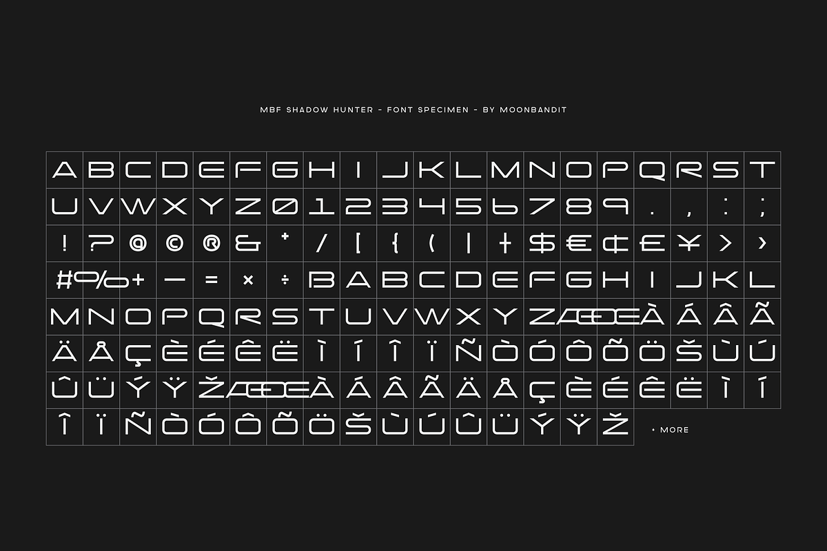 MBF Shadow Hunter, a Font by MoonBandit (Photo 5 of 5)