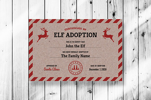 Vintage Elf Adoption Certificates