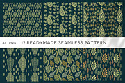 Vintage Golden Stamp Patterns, a Pattern Graphic by Design Unique (Thumbnail 11 of 12)