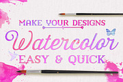 Watercolor - Make it Quick & Easy, a Layer Style Add-On by Creative Media Co (Thumbnail 1 of 5)