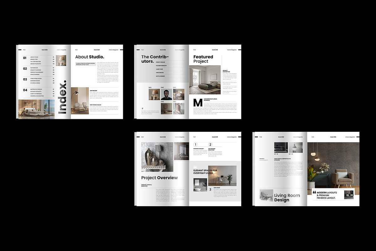 Interior Design Magazine Template, a Magazine Template by Spark_Creative (Photo 10 of 12)