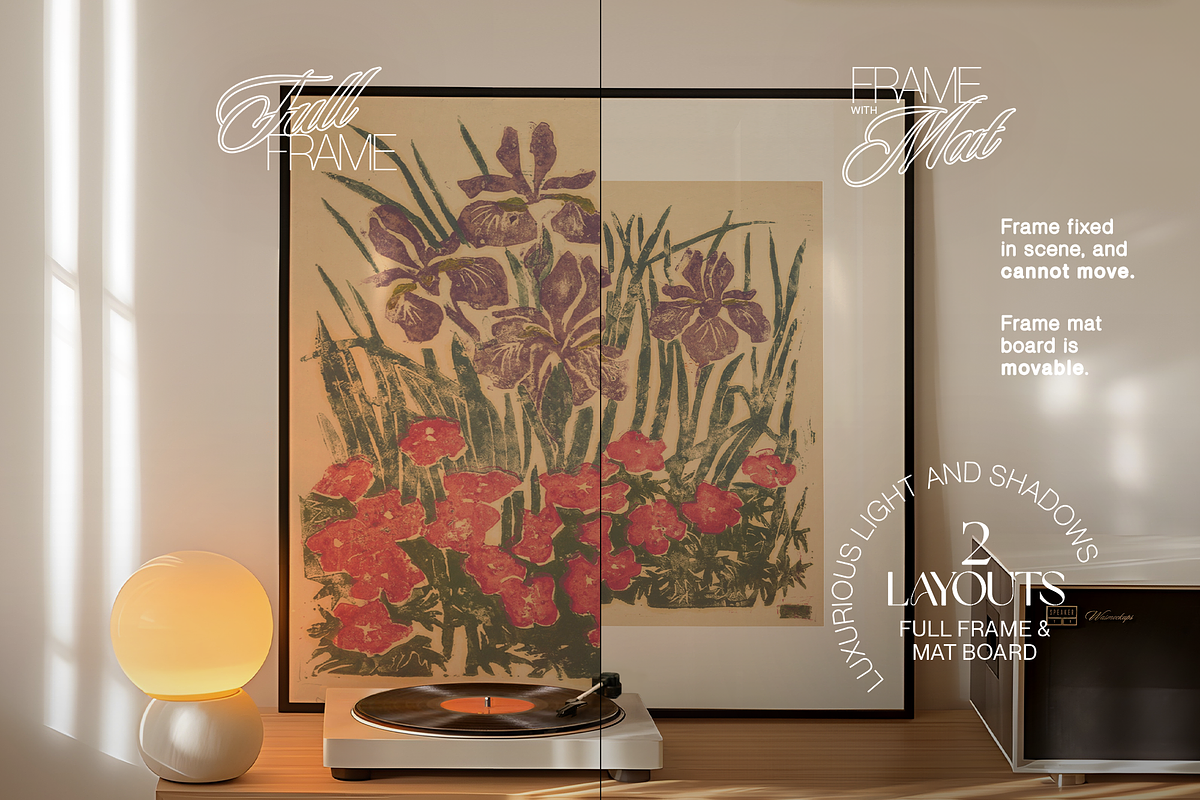 Square Frame Mockup Retro Scene, an Advertising Mockup by WasMockups (Photo 3 of 7)