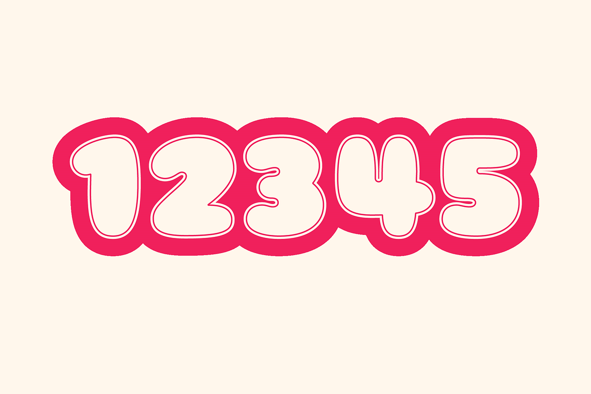 Bubble Outline Rounded Text Effect preview 2
