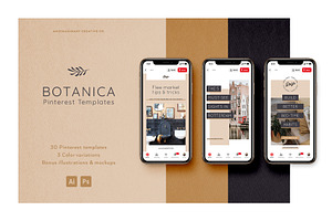 BOTANICA 30 Pinterest Templates