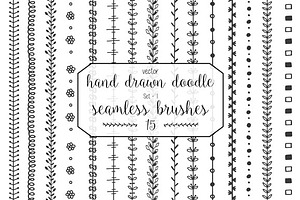 60 Doodle Vector Pattern Brushes