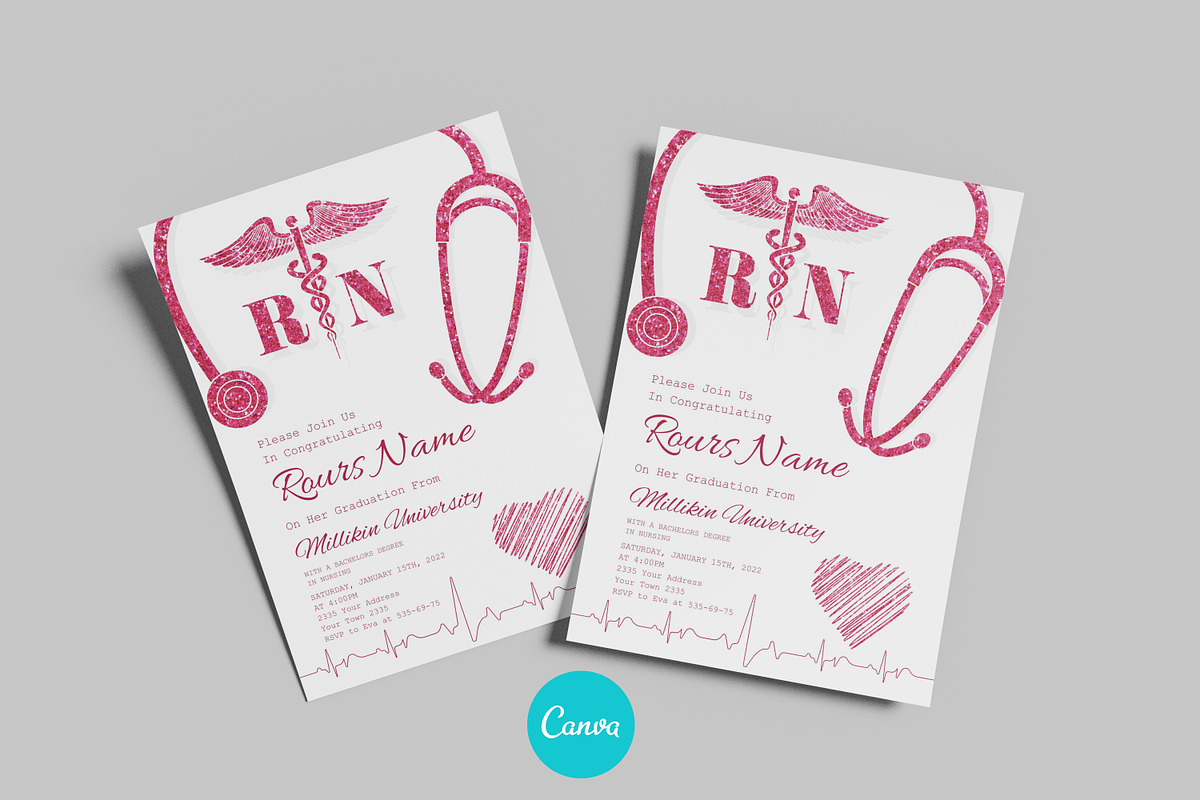 Medical Nurse Invitation, a Templates & Theme by iloveTemplate (Photo 2 of 2)