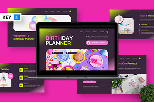 Birthday Planner - Birthday Keynote, a Presentation Template by Deepslide Studio