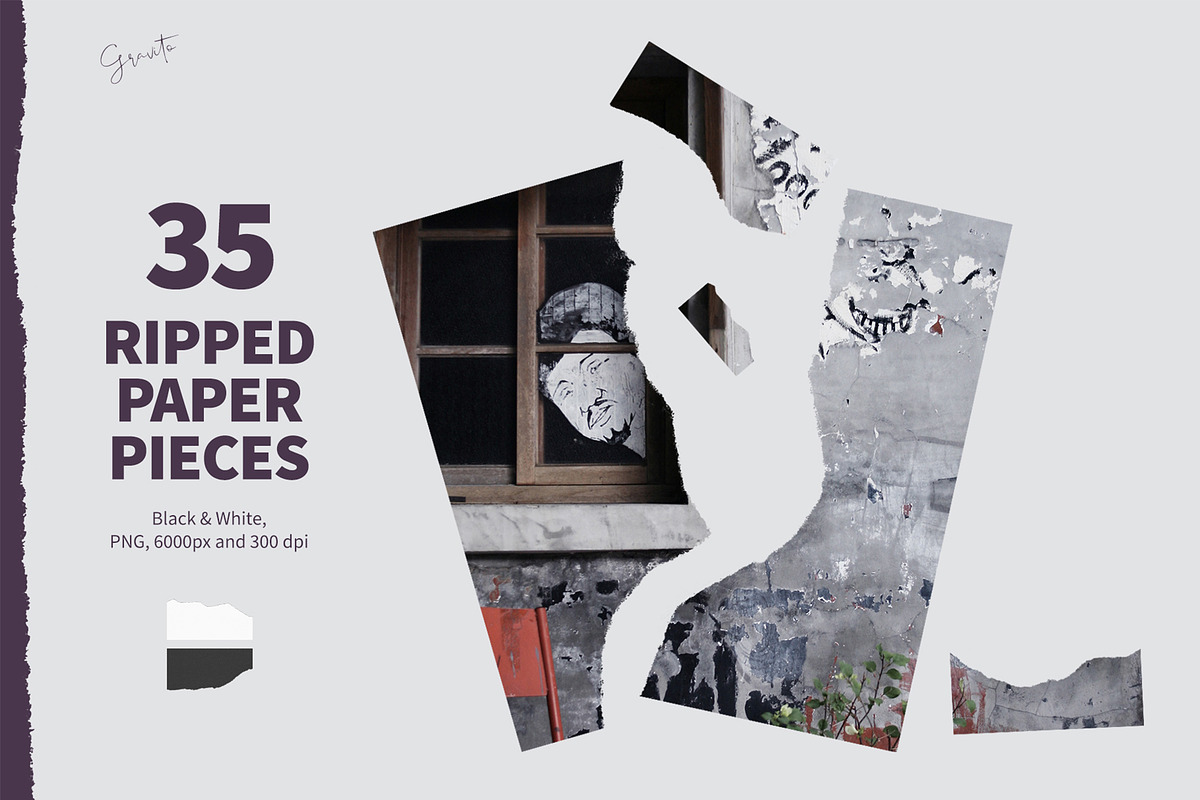 Ripped Paper Textures & Mockups, a Texture Graphic by Gravito (Photo 5 of 9)