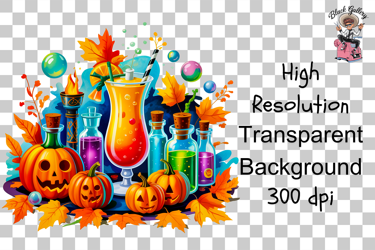 Halloween Potion PNG Bundle, a Graphic by Clipart Studio (Photo 9 of 11)