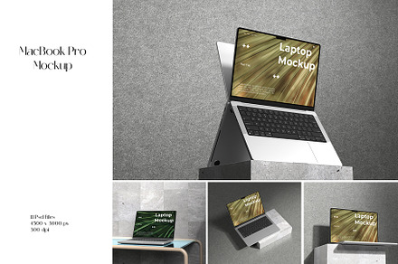 MacBook Pro 14 Mockup, a Mac Mockup by Graphicbars