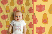 Autumn Pumpkins patterns & clipart, a Seasonal Illustration by Carpet Tapete Pretzel (Thumbnail 11 of 11)
