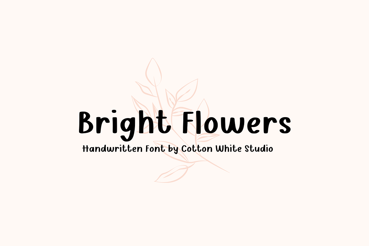 Bright Flowers, a Handwritten Font by Sofia Skoog (Photo 1 of 10)