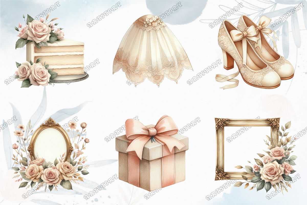 Cute Wedding Clipart, an Illustration by designcity5 (Photo 3 of 5)