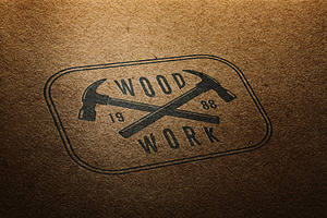 Set Of Vintage Carpentry Logos