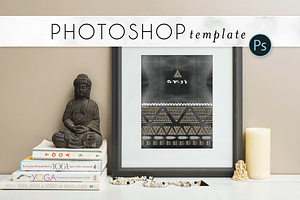 Grey And White Frame Mockup