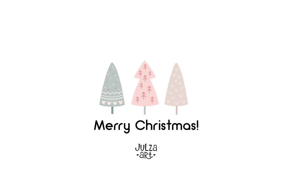 Christmas tree clipart, a Seasonal Illustration by JulzaArt (Photo 6 of 6)