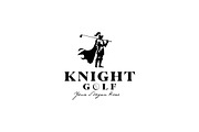 Knight Vintage, golf Logo Design, a Branding & Logo Template by Glowin_studio (Thumbnail 1 of 2)