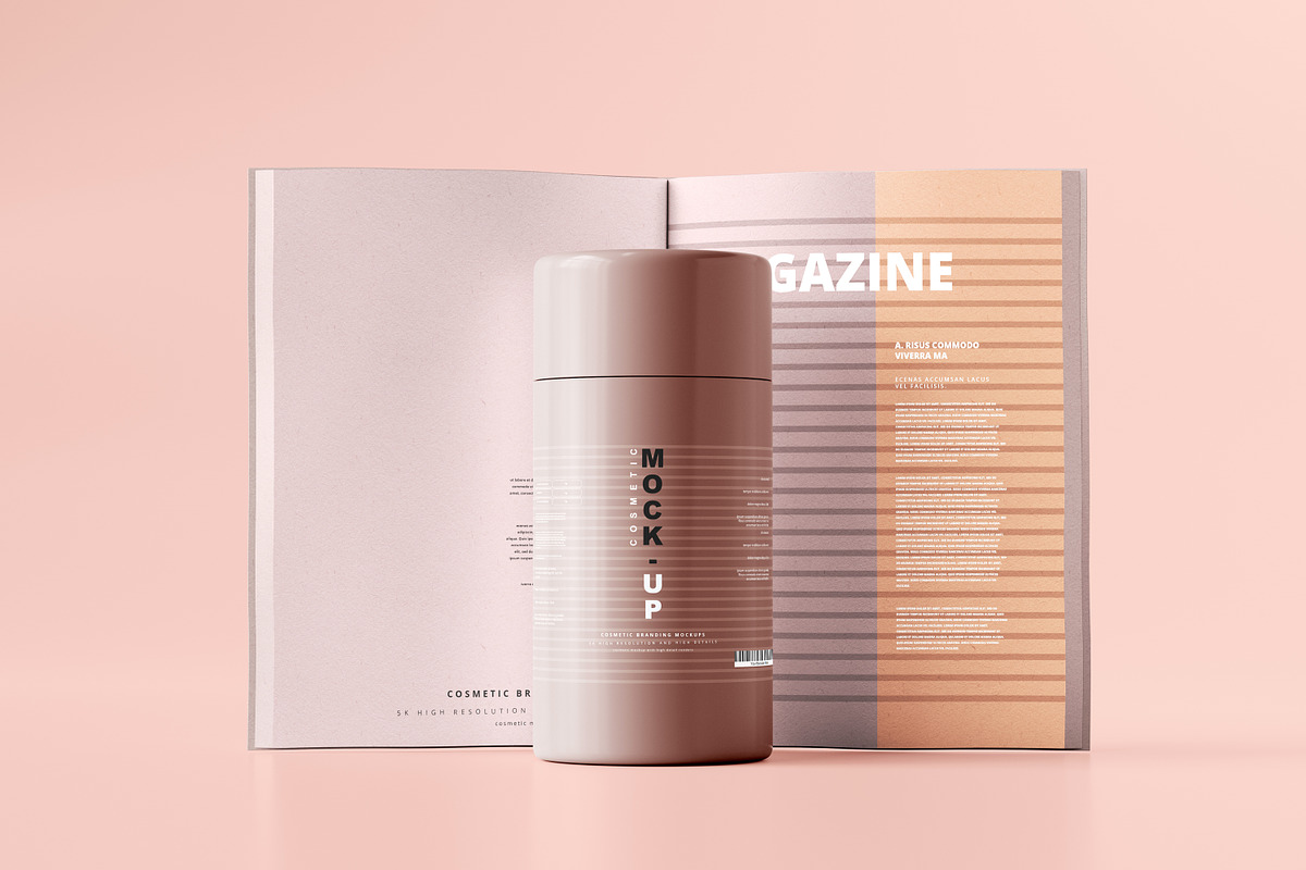 250+ Cosmetic Branding Mockup Bundle, a Cups & Container Mockup by pmvch (Photo 187 of 273)