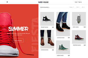 Warehouse PSD eCommerce template