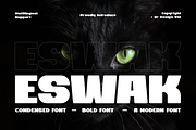 Eswak - Bold Condensed Fonts, a Sans Serif Font by QR Design Studio (Thumbnail 1 of 14)