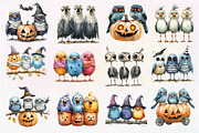 Halloween Quirky Birds Clipart, an Illustration by Dream Creation (Thumbnail 4 of 6)