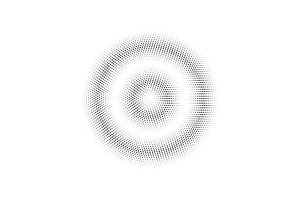 Vector halftone radial dot pattern, an Illustration by Liudmyla Matviiets