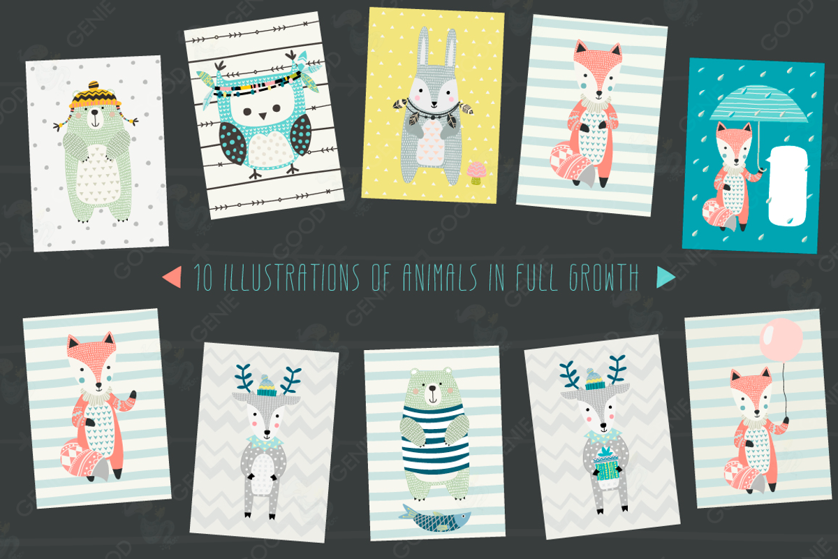 Scandinavian Guys. Graphic set, an Animal Illustration by Good Genie (Photo 4 of 9)