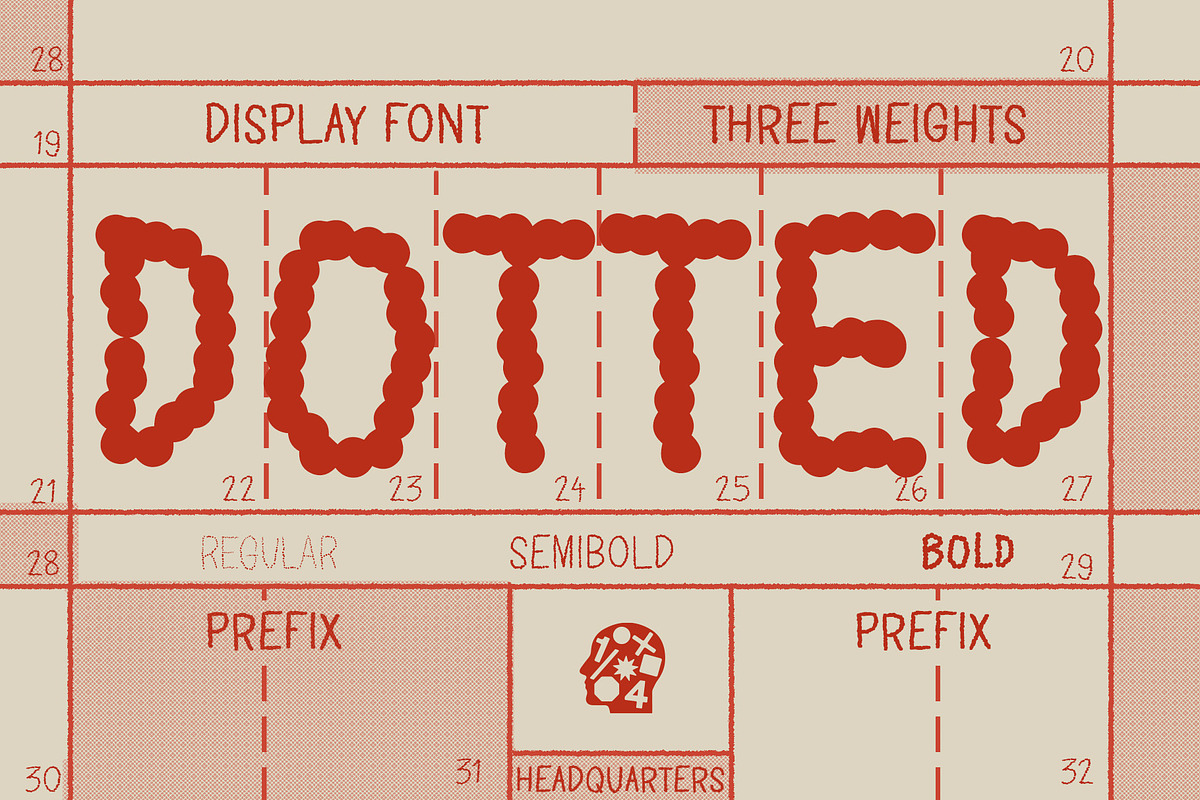 Dotted, a Font by Headquarters (Photo 1 of 5)