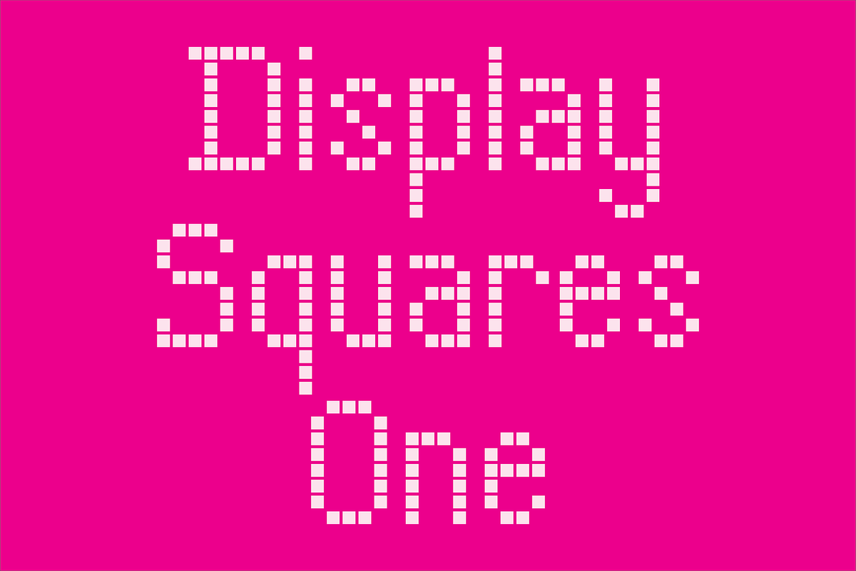 Display Squares One Font, a Font by GG Design (Photo 1 of 10)