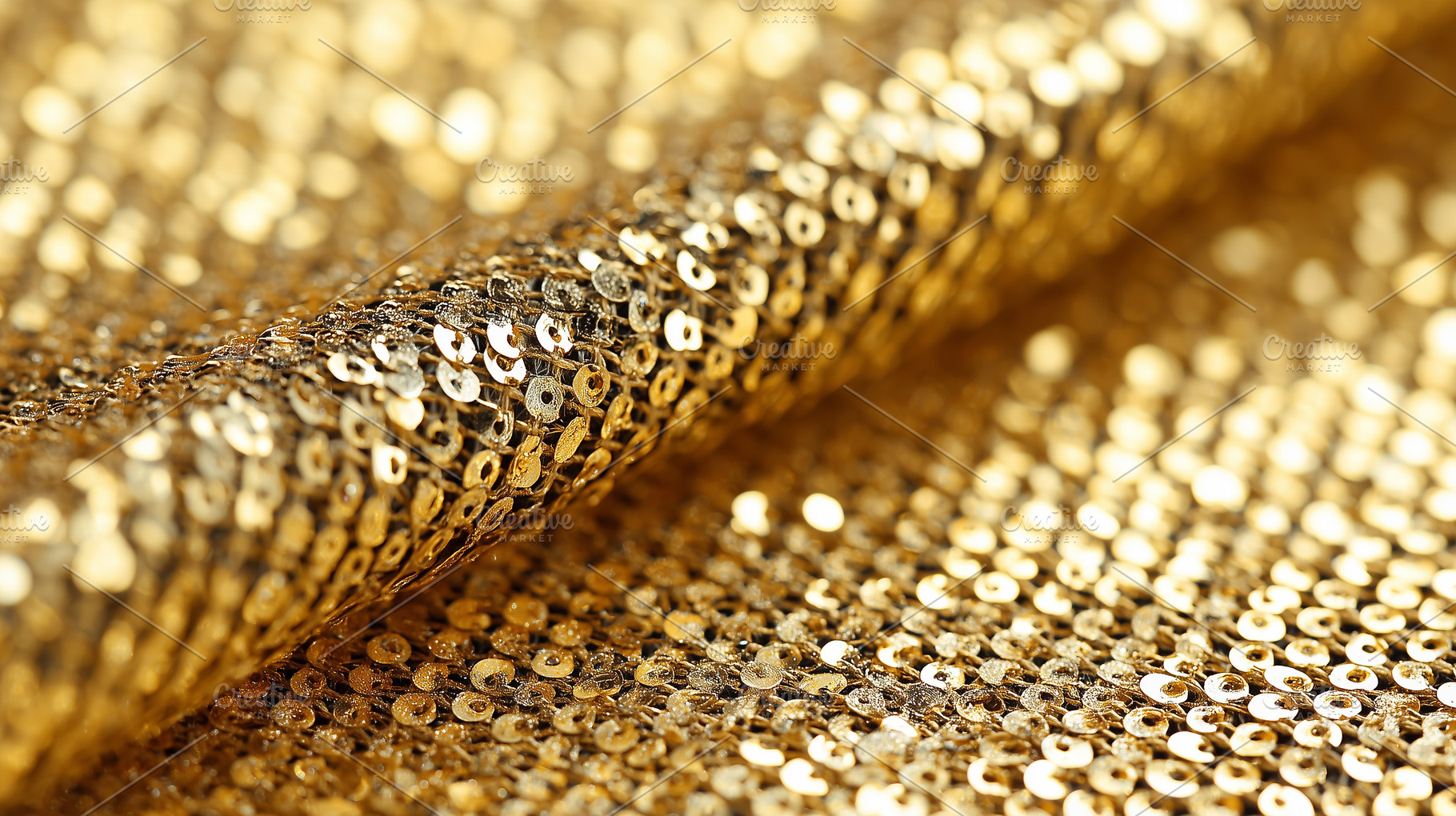 Luxurious golden sequin fabric, a Background Photo by MistyDay