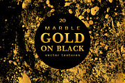 MARBLE GOLD ON BLACK Vector Textures, a Texture Graphic by ekaart (Thumbnail 1 of 11)