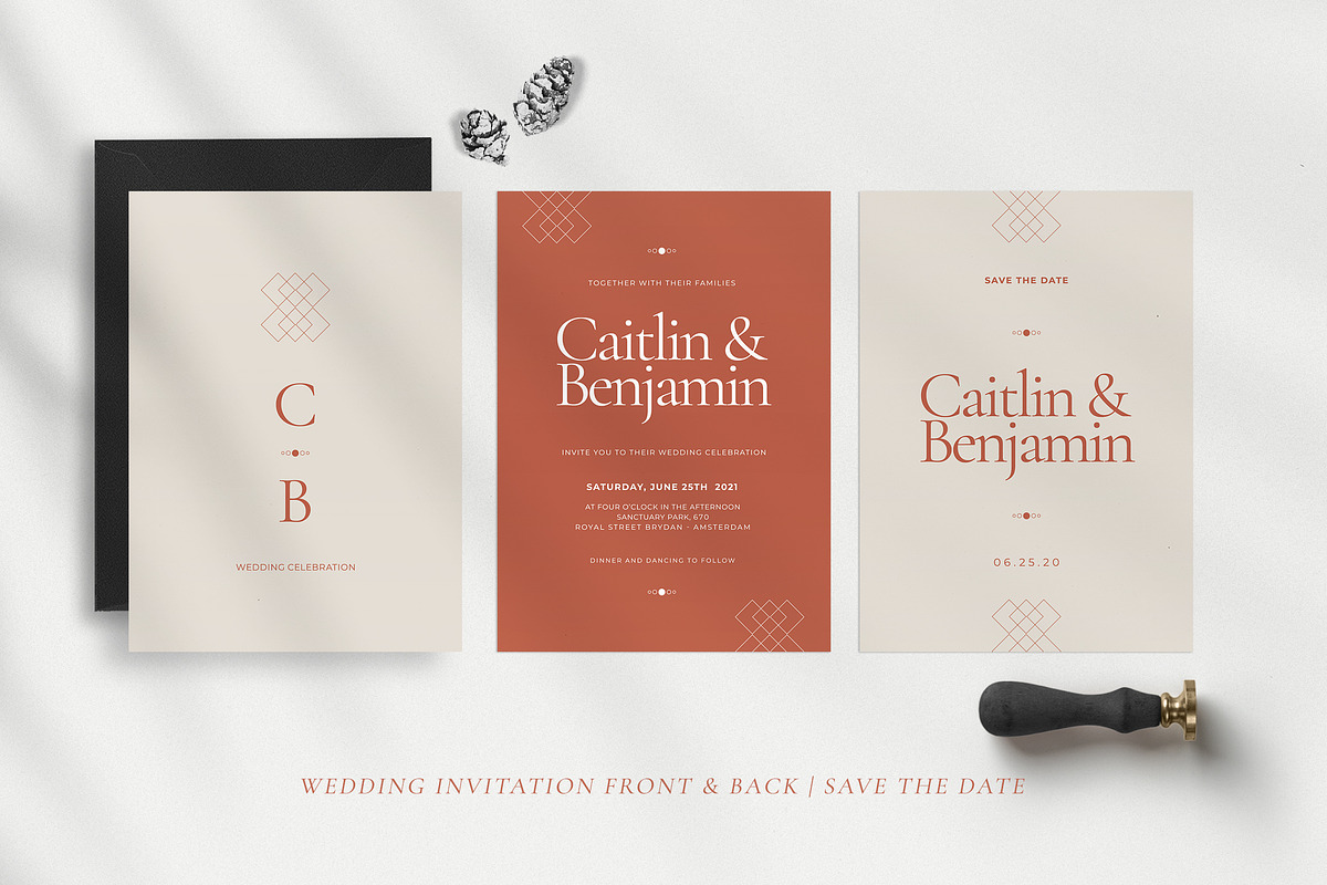 Minimal Wedding Invitation Suite, an Invitation Template by Azka Creative (Photo 7 of 8)